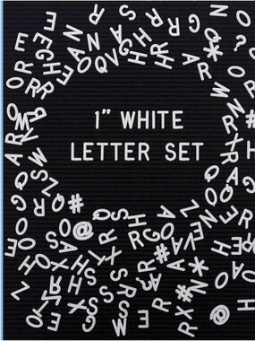1" White Letter
